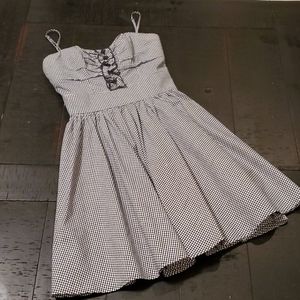 Bebe black and white checkered dress